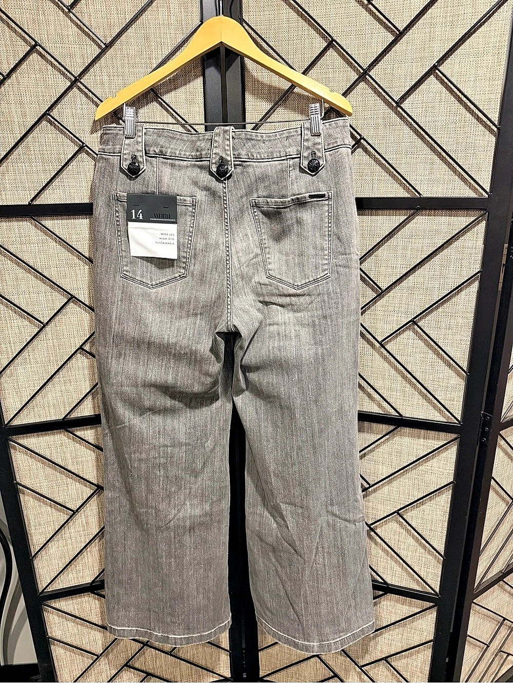 WHBM Mariner High-Rise Wide Leg Jeans in ✨Persian Night✨ NWT -Sz 14 - Picture 4 of 11